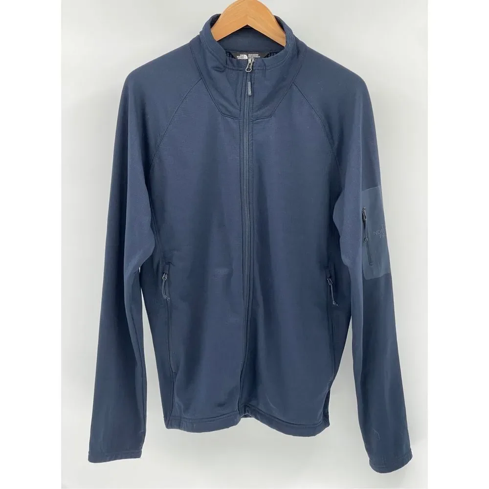 The North Face Jacket Men Size‎ Large Navy Blue Lightweight Logo